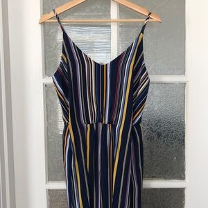 Aqua blue stripped romper